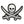 Load image into Gallery viewer, White Pirate Sword Skull Patch - PATCHERS Iron on Patch
