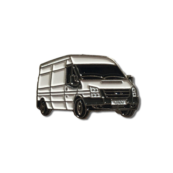 White Van Pin Badge - PATCHERS Pin Badge