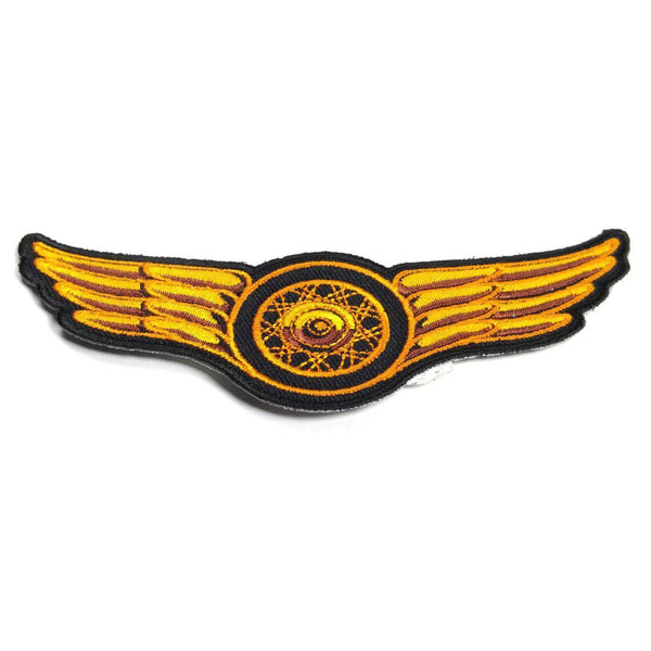 Winged Wheel Orange Patch - PATCHERS Iron on Patch