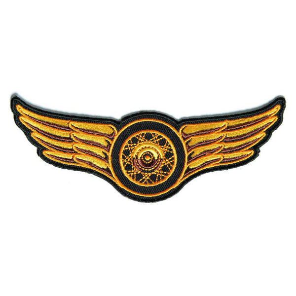 Winged Wheel Orange Patch - PATCHERS Iron on Patch