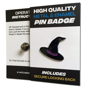 Witches Hat Pin Badge - PATCHERS Pin Badge