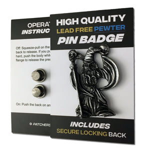 Wizard Pewter Pin Badge - PATCHERS Pin Badge