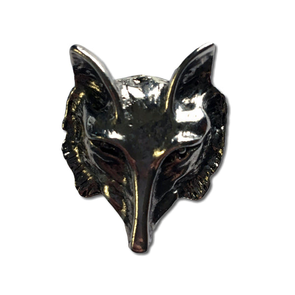 Wolf Head Pewter Pin Badge - PATCHERS Pin Badge
