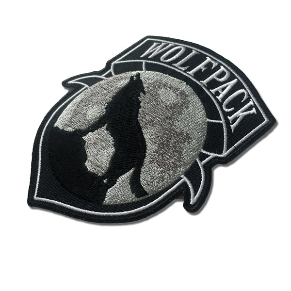 Wolfpack Howling Wolf Moon Silhouette Patch - PATCHERS Iron on Patch