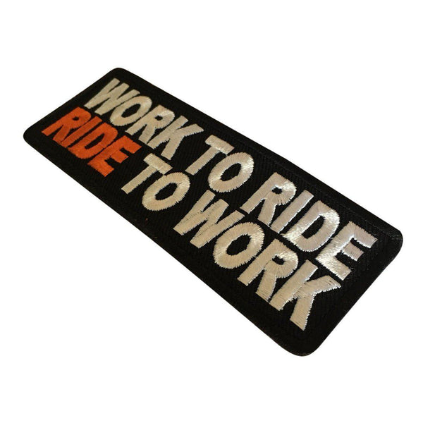Work to Ride Ride to Work Patch - PATCHERS Iron on Patch