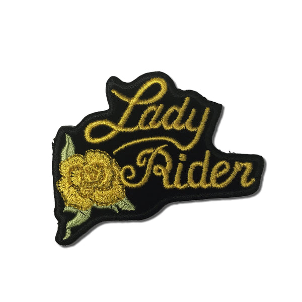 Yellow Lady Rider Rose Patch - PATCHERS Iron on Patch