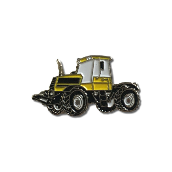 Yellow Tractor Pin Badge - PATCHERS Pin Badge