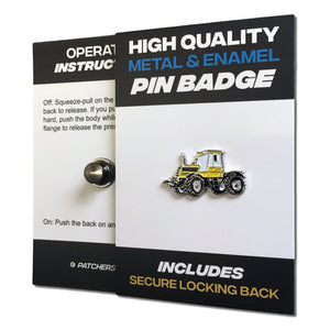 Yellow Tractor Pin Badge - PATCHERS Pin Badge