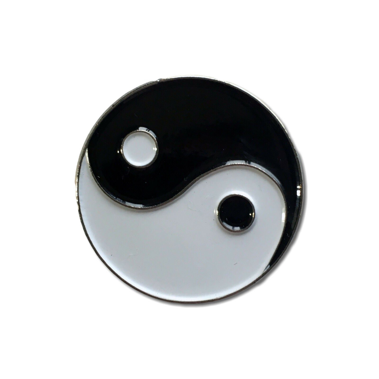 High Quality Metal & Enamel Yin Yang Pin Badge with Secure Locking Back ...