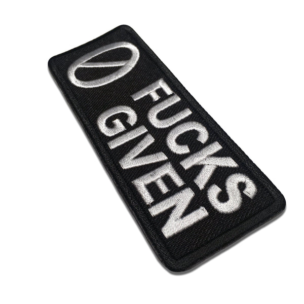 Zero Fucks Given Patch - PATCHERS Iron on Patch